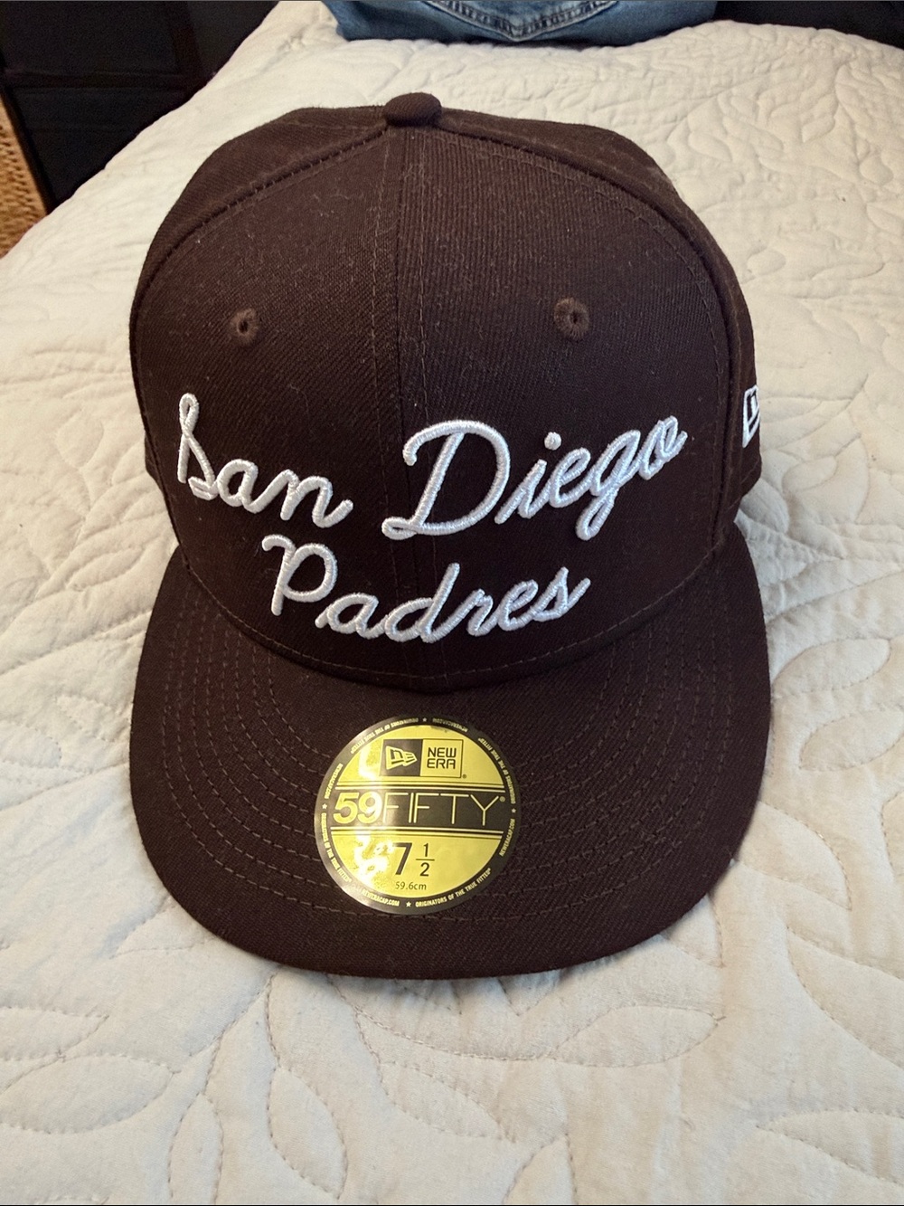 New Era San Diego Padres Brown Fitted 59FIFTY Cap with White Script